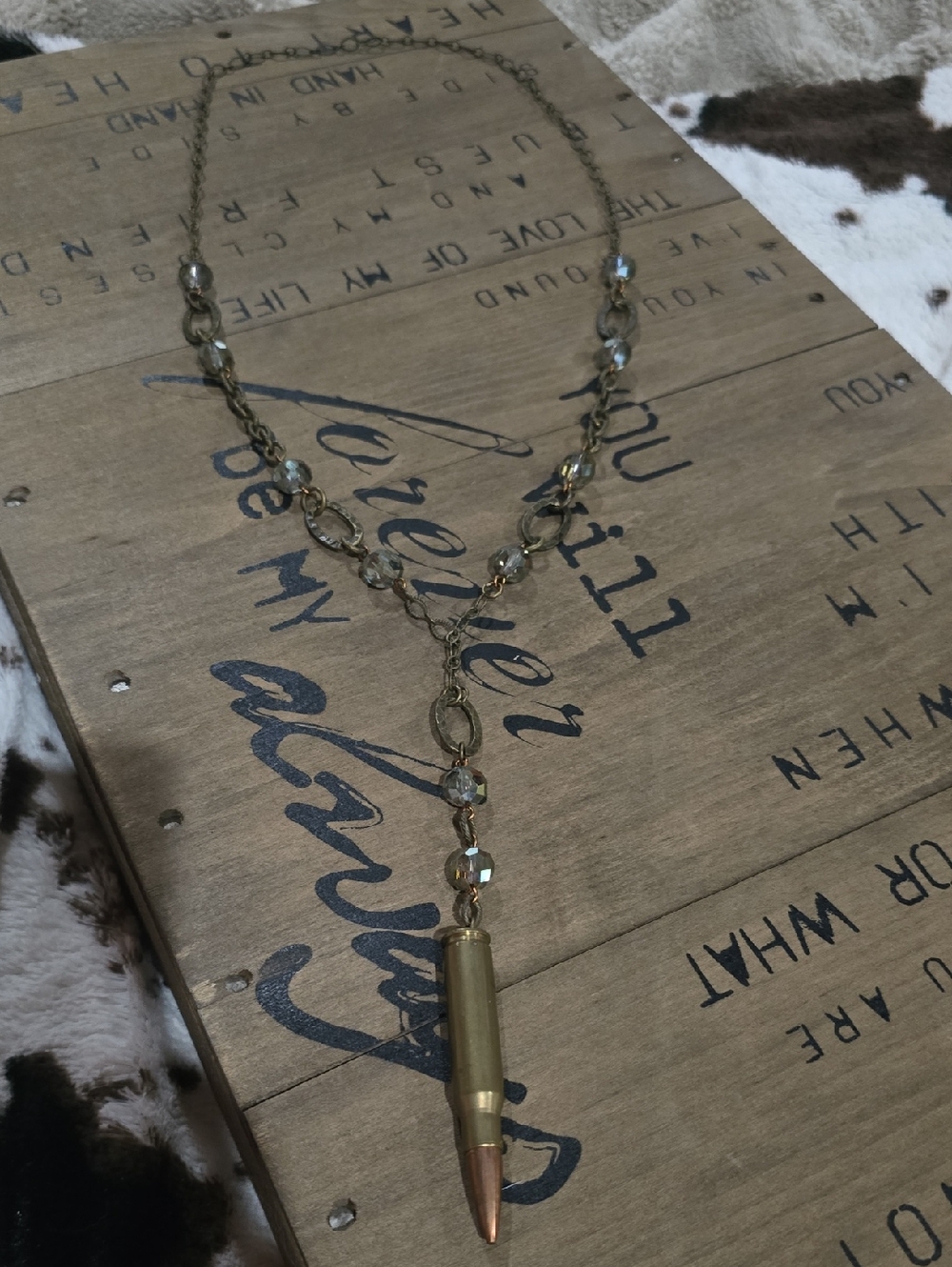 Smoky Bead Bullet Pendant Necklace - Women's Fashion Jewelry